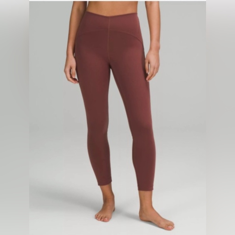 Lululemon InStill high rise tight 25” inseam. Smokey Red color.